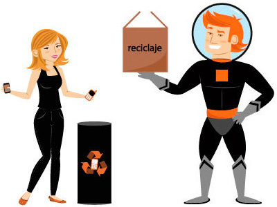 Orange Spain, RSC Memory character illustration orange ui ux website