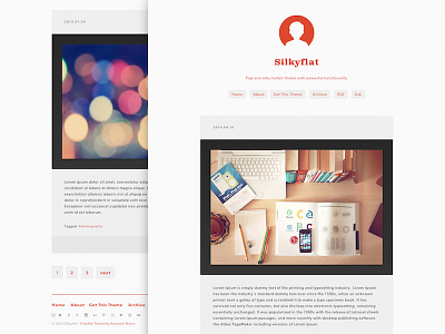 Silkyflat Tumblr theme clean pop responsive theme tumblr tumblr theme web design