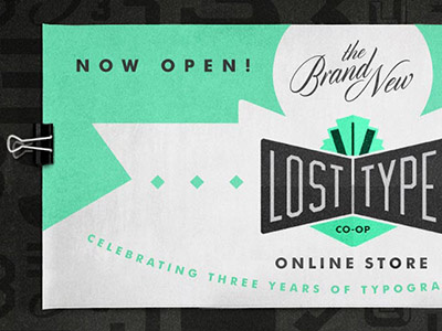 New Lost Type Store Header design