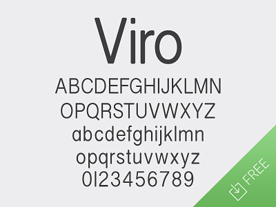 Viro condensed font free freebie humanist sans serif type typography