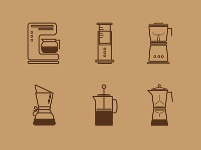 Brew Tools app brown coffee design graphic icon illustration illustrator kettle mobile ui vector