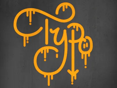 Drippy Typo lettering notavandal tagging type typography vector