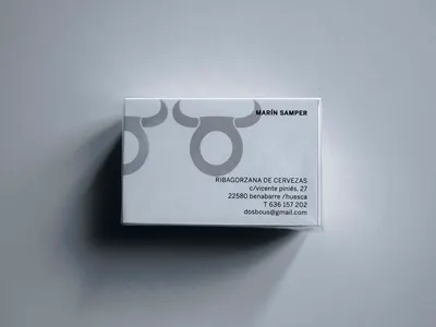 dosbous beer (II) aragon benabarre brand brewery business card card concept graphic hop identity ribagorza spain