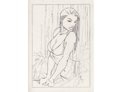Let's Get Wet graphite illustration muse sketch