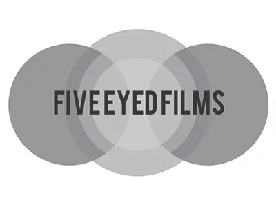 Five Eyed Films logo black and white camera cinema company film logo monochromatic monotone movie