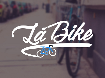 La' Bike Logo3 branding hand lettering handwritten identity light lighthouse logo script