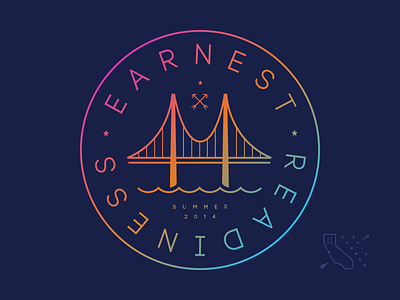 Earnest Readiness earnest golden gate illustration line merch san francisco shwag t shirt