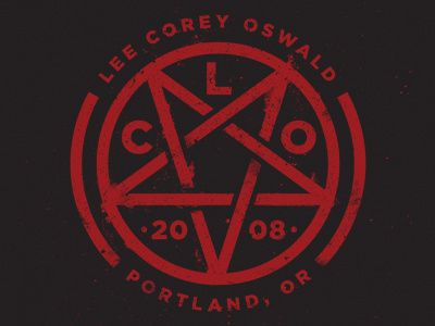 Lee Corey Oswald shirt grunge pentagram portland satan vector
