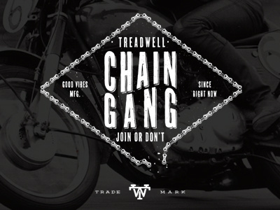 Chain Gang americana chain gang good vibes lettering monogram treadwell typography