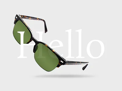 Hello sunglasses typography