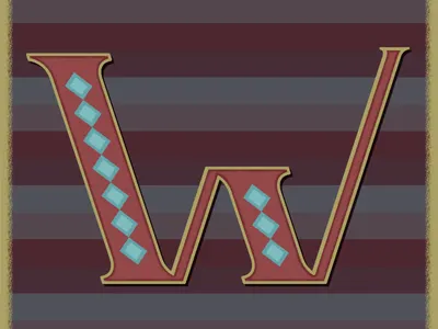 W art design illustration lettering lettering challenge