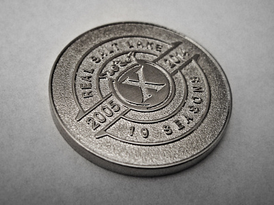 Real Salt Lake 10th Season Coin 10 anniversary athletics banner coin crown real salt lake rsl soccer sports ten x