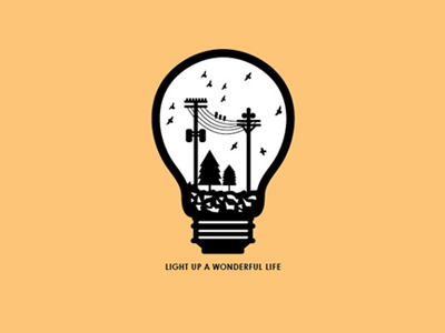 Light up a wonderful life illustration light scenery