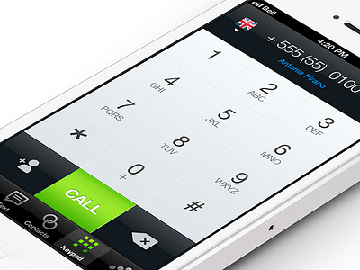 fring dialer app dialer interaction mobile ui ux voip