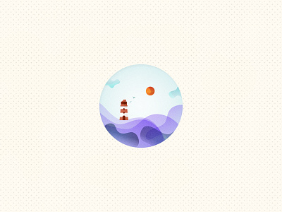 Viola Di Mare (Icon 11) icon iconset illustration illustrator lighthouse logo ocean pattern plane shape sun texture