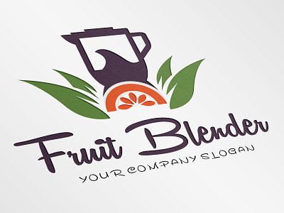 Fruit Blender Logo Template apple beverage blender business corporate creative exclusive flat food fruit juice orange