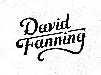 David Fanning logotype country hand lettered logo logotype music sharp western