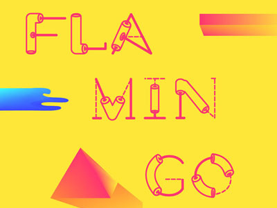 Flamingo Font flamingo font futurist geometric hipster summer type