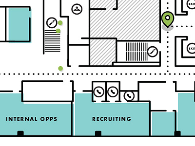 Interactive Map cartography illustration map office