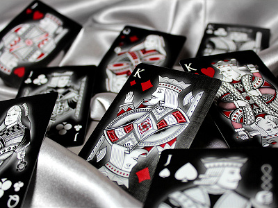 Court Cards black and white cards black cards illustration jack king playing cards queen seasons playing cards seronda