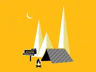 Summer Camp Shirt camp chad musch fire stars t shrit tent trees