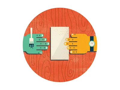 Chequemate check design graphic hands illustration