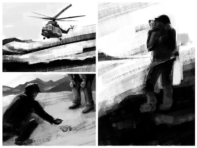 Polar expedition illustration sketch speed painting speed sketch