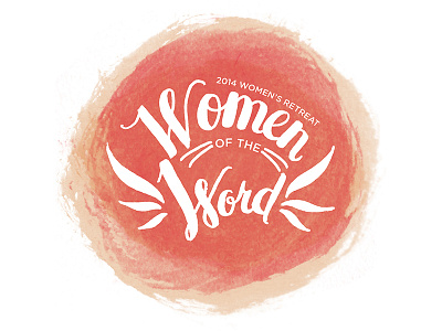 Women's Retreat branding lettering logo watercolor