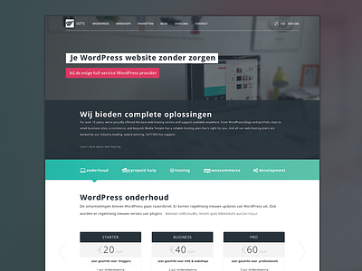 Homepage company website dark flat design homepage pink price table website