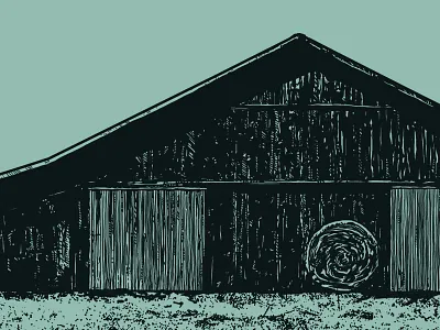 Barn / LIGHTBOX album art art barn design hand drawn hay bale illustration lightbox merch midwest wood