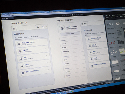 Responsive Wireframes accounts balsamiq responsive ui wireframes