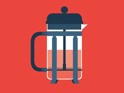 French Press coffee french press graphic design illustration life minimal