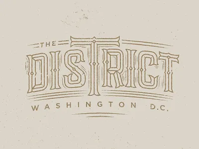 The District capital d.c. dc texture type vintage washington dc