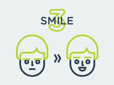 Smile face flat happy illustration line selfie smile