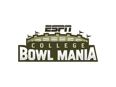 ESPN College Bowl Mania espn football logo sports vector