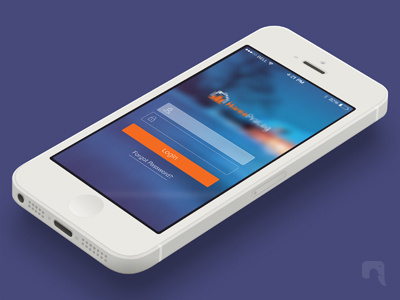Hpl Login blue blurred bg forgot password iphone iphone design iphone login screen landing screen login logo orange violet
