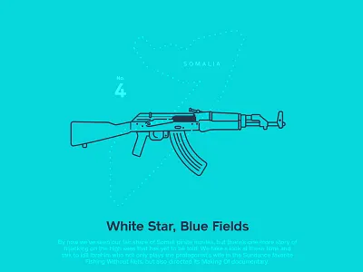 Astronaut Magazine #4 - White Star Blue Fields ak47 astronaut magazine illustration pirates somalia