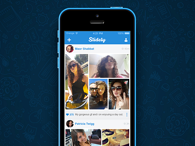 Slidely app mobile ui ux
