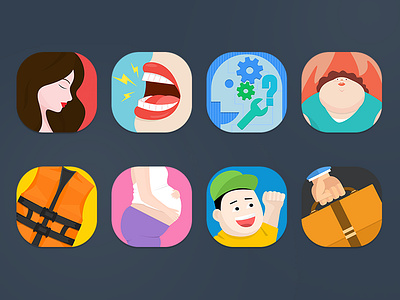 icon boy fat icon ios7 jacket life mouth office pregnant speaking women