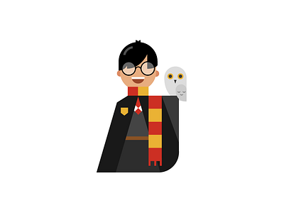 The Boy Who Lived character design harry potter hedwig illustration owl