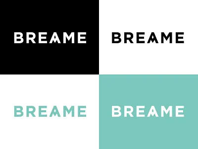 Breame Logo brand identity custom typography logo design