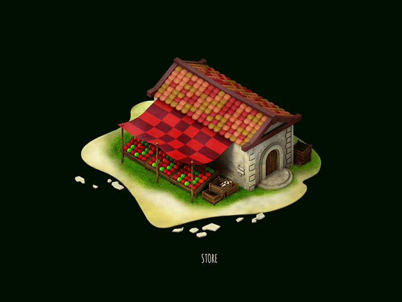 Store 3d app game medieval mobile model store