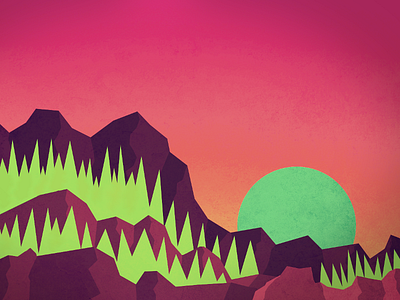 Mountain Fall flat landscape mountains rocks sunset wallpaper