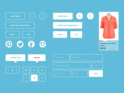 Quick kit buttons icons interface ui