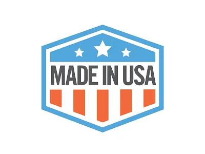 MURIKA' badge blue clean flat freedom red stars usa white
