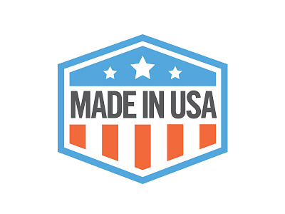 MURIKA' badge blue clean flat freedom red stars usa white