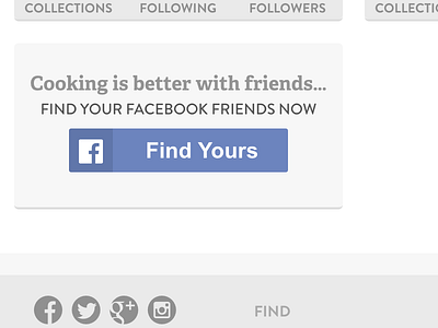 Connect with Facebook connect facebook food52
