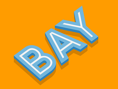 BAY - Free Illustrator Text Effect ai appearance bay colors effect free freebie illustrator summer text vector