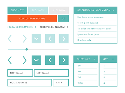 Quick kit 2 buttons icons interface ui