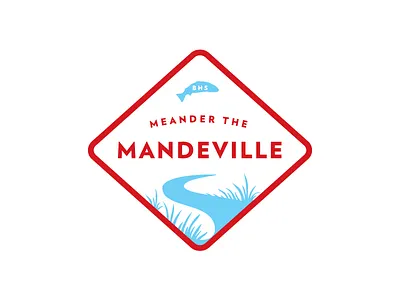 Mandeville 2 badge bhs fish logo meander stream